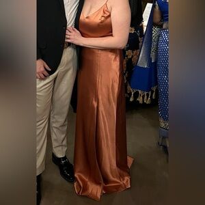 Birdy Grey Satin Terracotta Dress